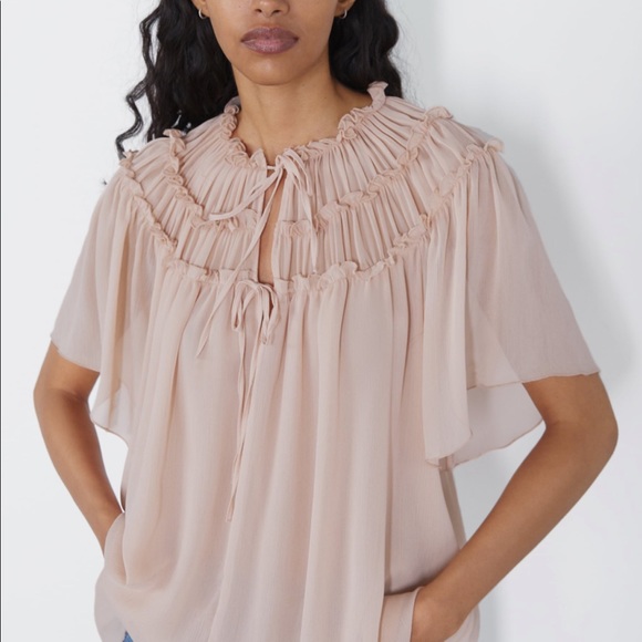 Zara Ruched Blouse - Picture 11 of 14